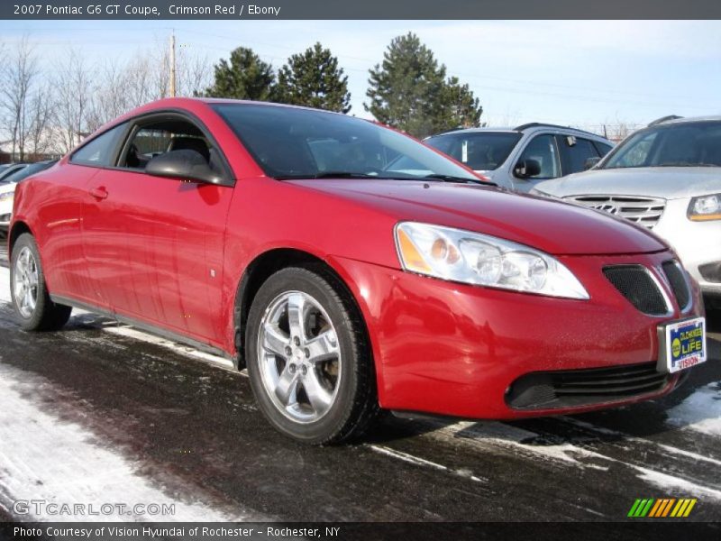 Crimson Red / Ebony 2007 Pontiac G6 GT Coupe