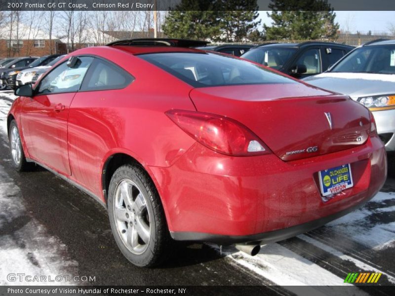 Crimson Red / Ebony 2007 Pontiac G6 GT Coupe