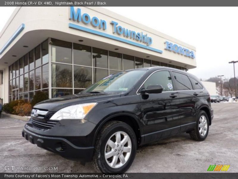 Nighthawk Black Pearl / Black 2008 Honda CR-V EX 4WD