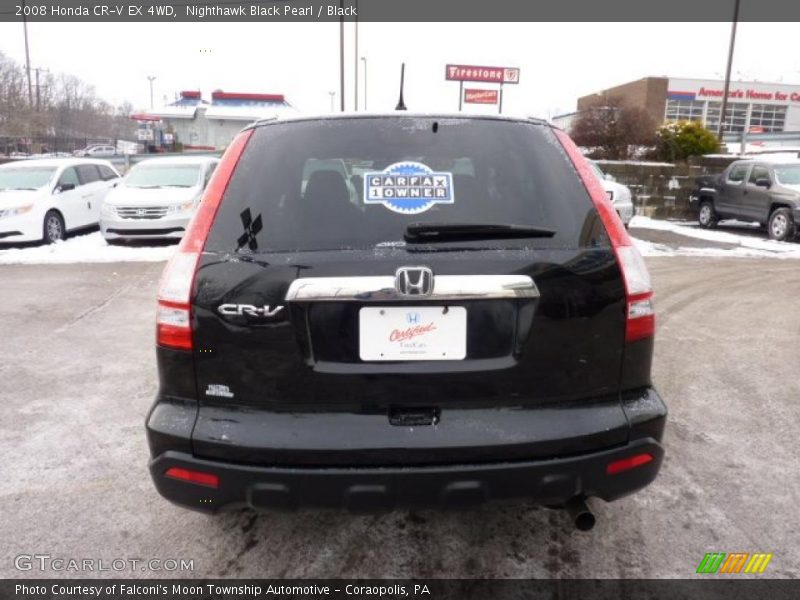 Nighthawk Black Pearl / Black 2008 Honda CR-V EX 4WD