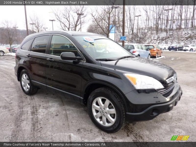 Nighthawk Black Pearl / Black 2008 Honda CR-V EX 4WD