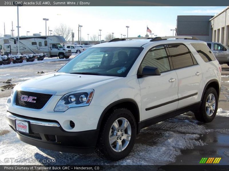 Summit White / Ebony 2011 GMC Acadia SLE AWD