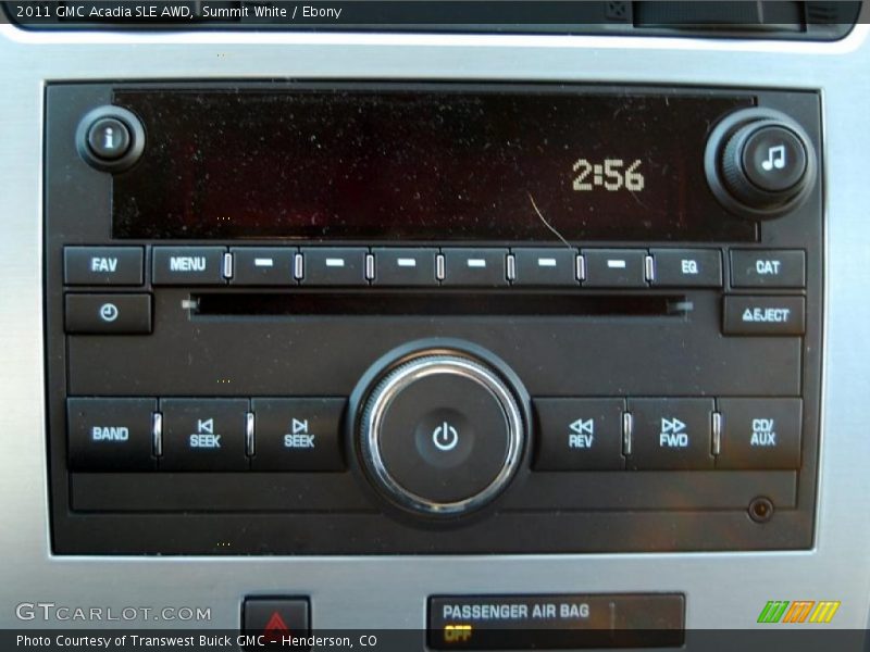 Controls of 2011 Acadia SLE AWD