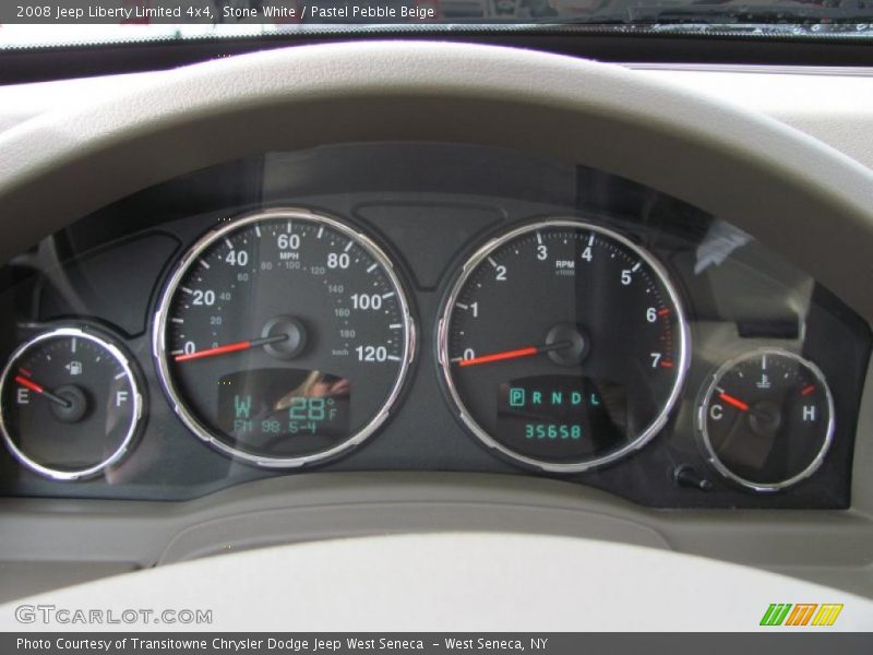 Stone White / Pastel Pebble Beige 2008 Jeep Liberty Limited 4x4