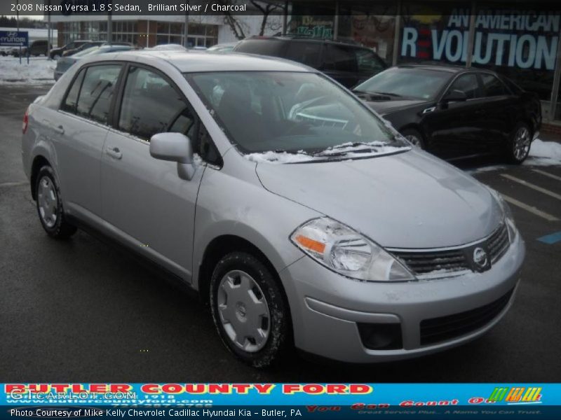 Brilliant Silver / Charcoal 2008 Nissan Versa 1.8 S Sedan