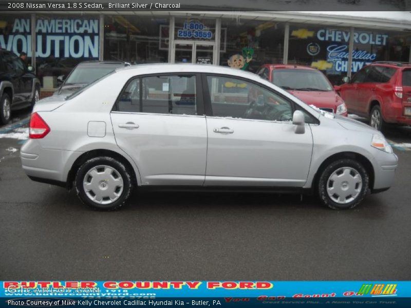 Brilliant Silver / Charcoal 2008 Nissan Versa 1.8 S Sedan