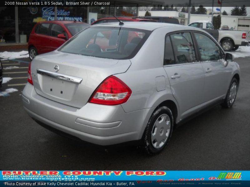Brilliant Silver / Charcoal 2008 Nissan Versa 1.8 S Sedan