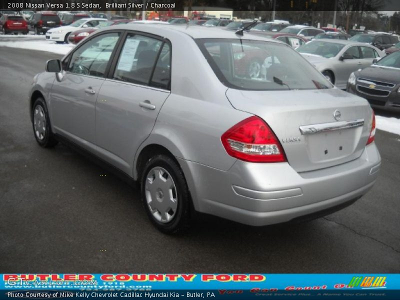Brilliant Silver / Charcoal 2008 Nissan Versa 1.8 S Sedan