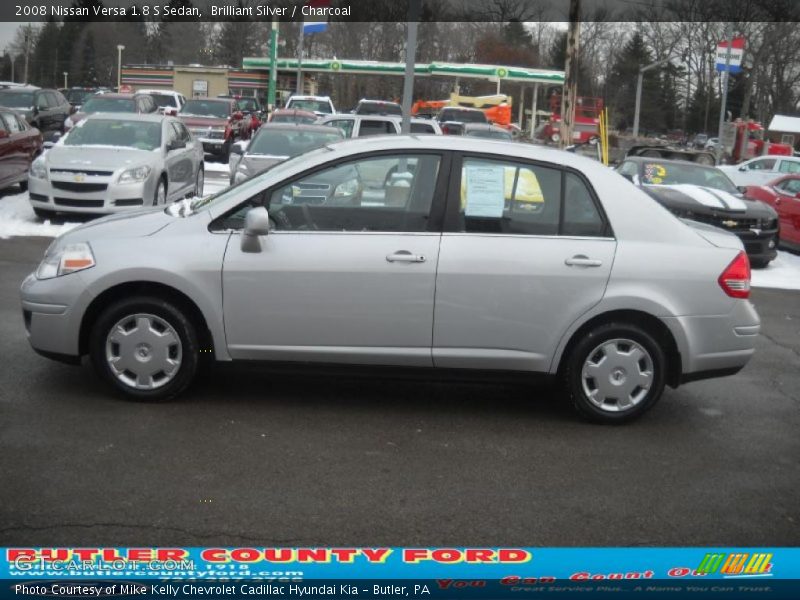 Brilliant Silver / Charcoal 2008 Nissan Versa 1.8 S Sedan
