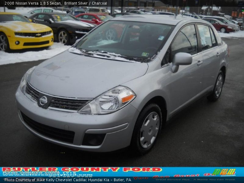 Brilliant Silver / Charcoal 2008 Nissan Versa 1.8 S Sedan