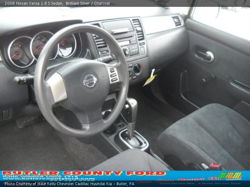 Brilliant Silver / Charcoal 2008 Nissan Versa 1.8 S Sedan