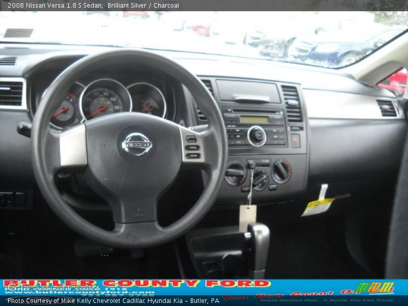 Brilliant Silver / Charcoal 2008 Nissan Versa 1.8 S Sedan