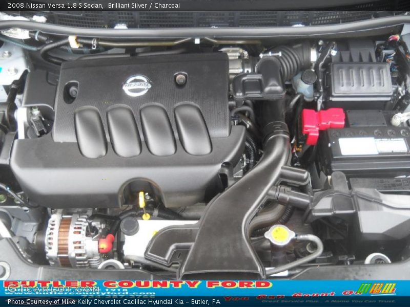 Brilliant Silver / Charcoal 2008 Nissan Versa 1.8 S Sedan