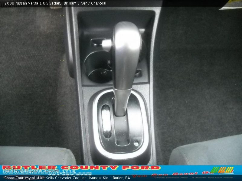 Brilliant Silver / Charcoal 2008 Nissan Versa 1.8 S Sedan