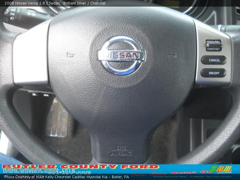 Brilliant Silver / Charcoal 2008 Nissan Versa 1.8 S Sedan