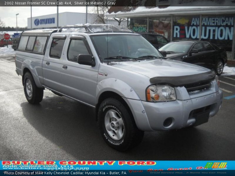 Silver Ice Metallic / Gray 2002 Nissan Frontier SC Crew Cab 4x4