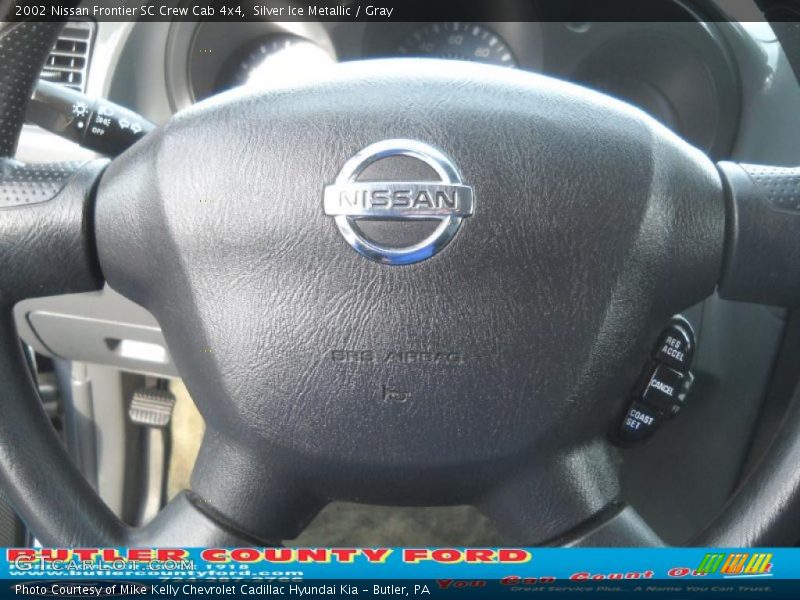 Silver Ice Metallic / Gray 2002 Nissan Frontier SC Crew Cab 4x4