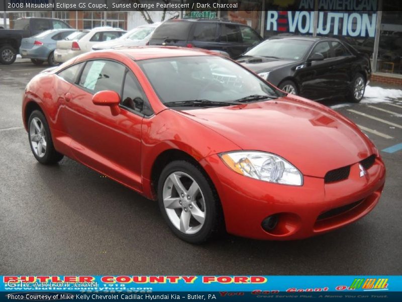 Sunset Orange Pearlescent / Dark Charcoal 2008 Mitsubishi Eclipse GS Coupe