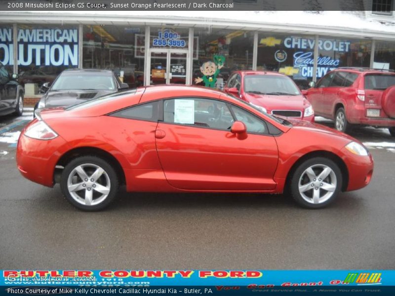 Sunset Orange Pearlescent / Dark Charcoal 2008 Mitsubishi Eclipse GS Coupe