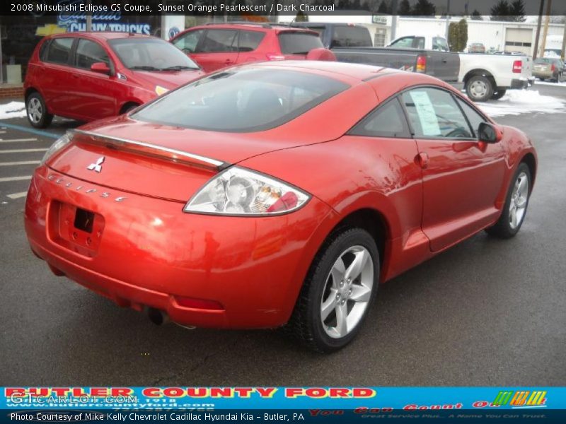 Sunset Orange Pearlescent / Dark Charcoal 2008 Mitsubishi Eclipse GS Coupe