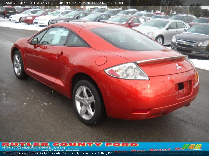 Sunset Orange Pearlescent / Dark Charcoal 2008 Mitsubishi Eclipse GS Coupe
