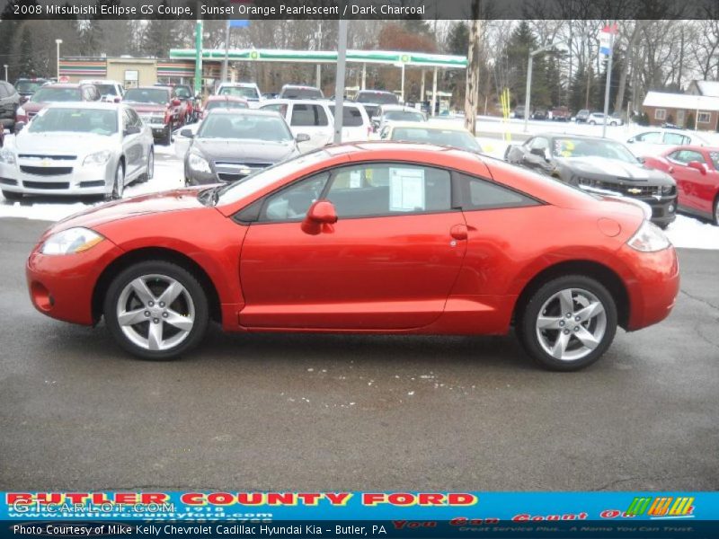 Sunset Orange Pearlescent / Dark Charcoal 2008 Mitsubishi Eclipse GS Coupe