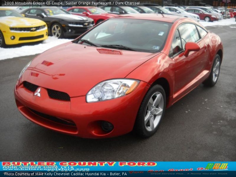 Sunset Orange Pearlescent / Dark Charcoal 2008 Mitsubishi Eclipse GS Coupe