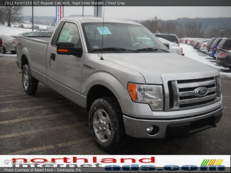 Ingot Silver Metallic / Steel Gray 2011 Ford F150 XLT Regular Cab 4x4