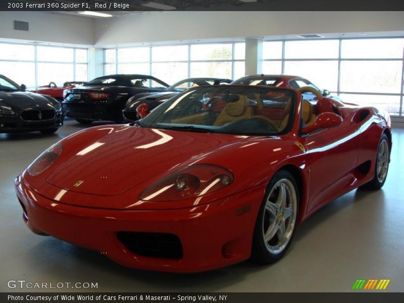 Red / Beige 2003 Ferrari 360 Spider F1