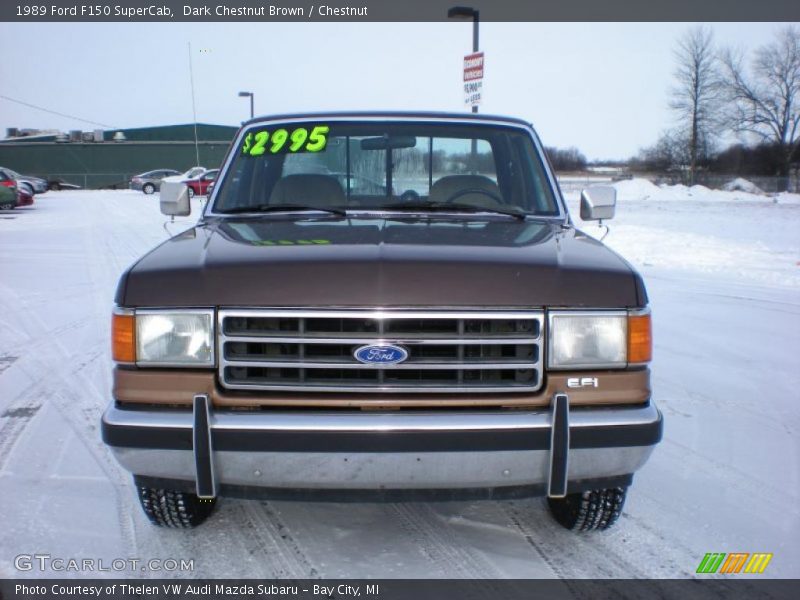 Dark Chestnut Brown / Chestnut 1989 Ford F150 SuperCab