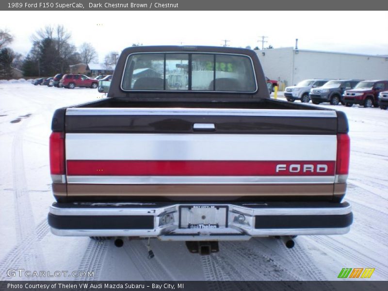 Dark Chestnut Brown / Chestnut 1989 Ford F150 SuperCab