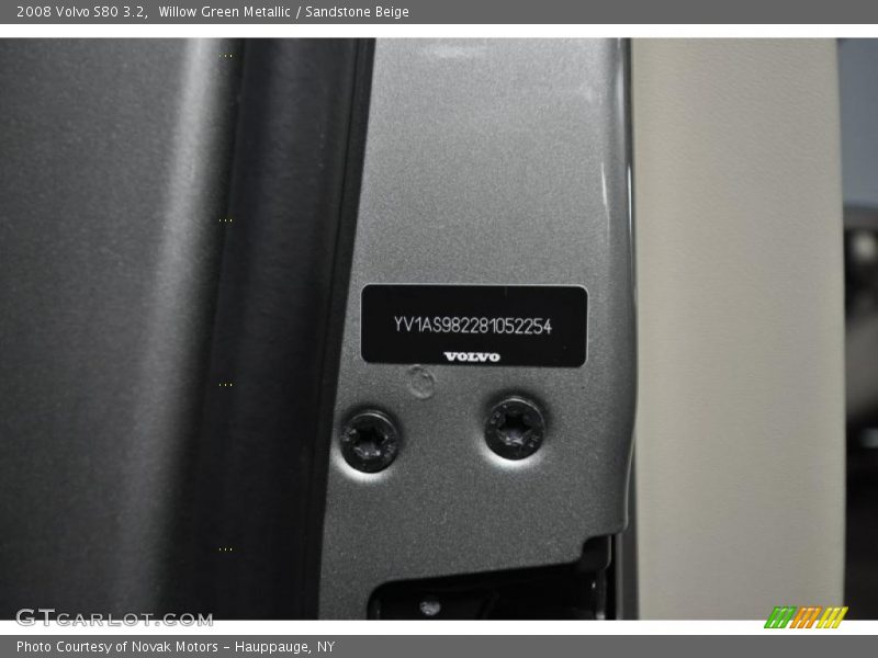 Willow Green Metallic / Sandstone Beige 2008 Volvo S80 3.2