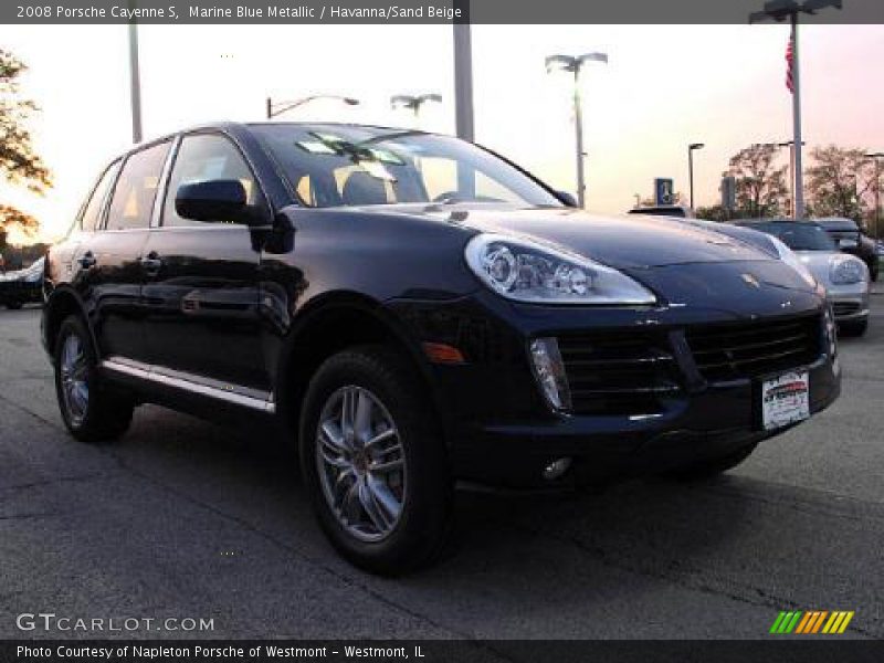 Marine Blue Metallic / Havanna/Sand Beige 2008 Porsche Cayenne S