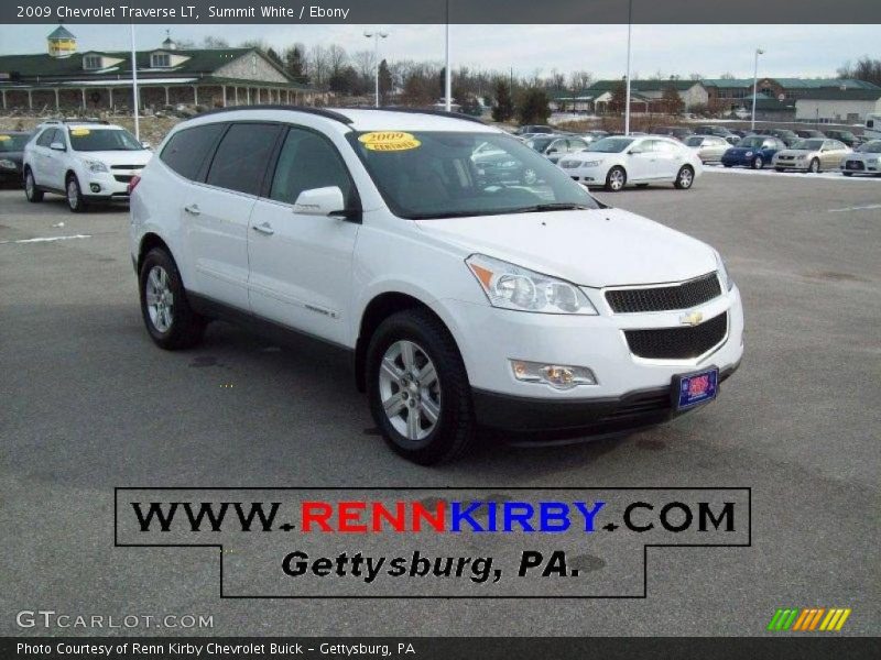 Summit White / Ebony 2009 Chevrolet Traverse LT