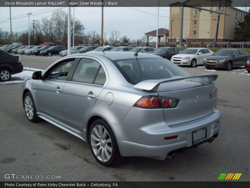 Apex Silver Metallic / Black 2009 Mitsubishi Lancer RALLIART
