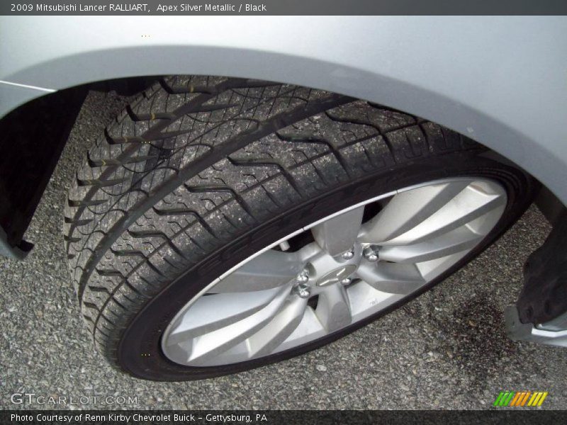 Apex Silver Metallic / Black 2009 Mitsubishi Lancer RALLIART