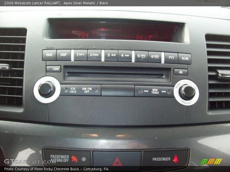 Apex Silver Metallic / Black 2009 Mitsubishi Lancer RALLIART