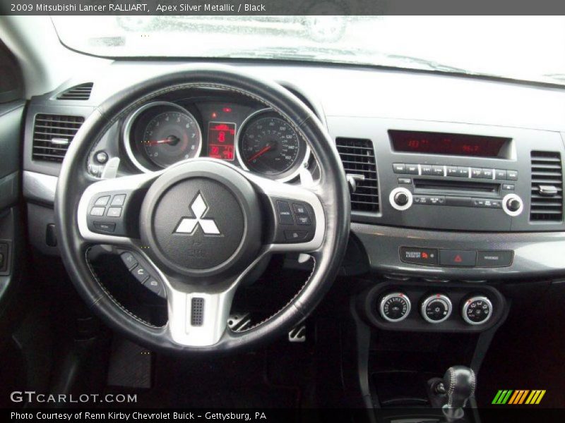 Apex Silver Metallic / Black 2009 Mitsubishi Lancer RALLIART