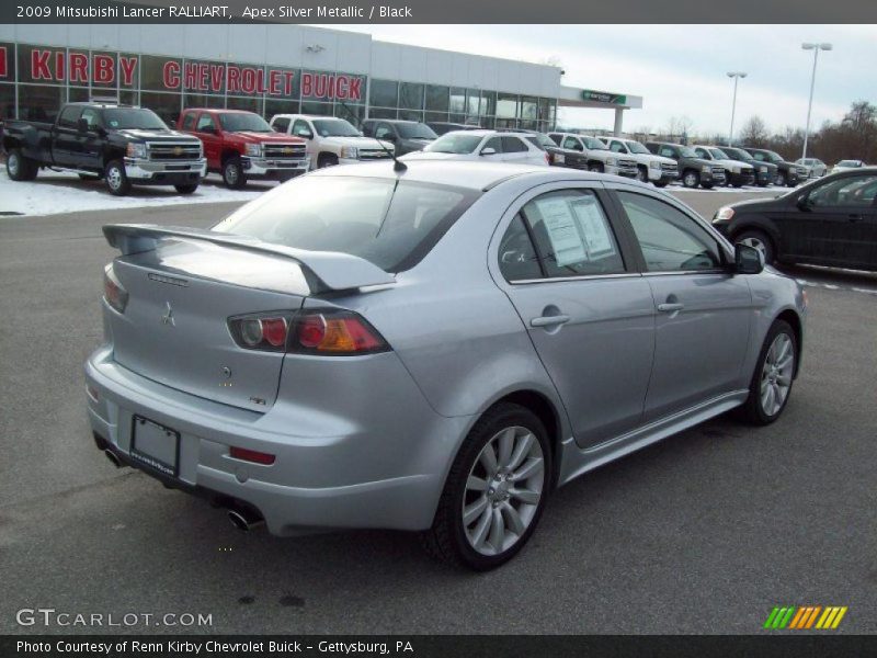 Apex Silver Metallic / Black 2009 Mitsubishi Lancer RALLIART