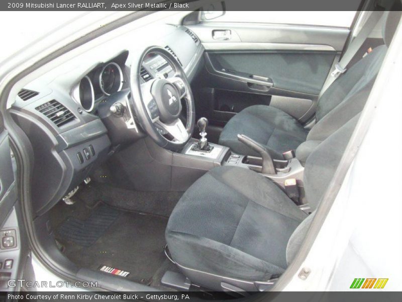 Apex Silver Metallic / Black 2009 Mitsubishi Lancer RALLIART