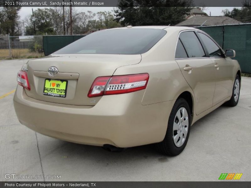 Sandy Beach Metallic / Bisque 2011 Toyota Camry LE