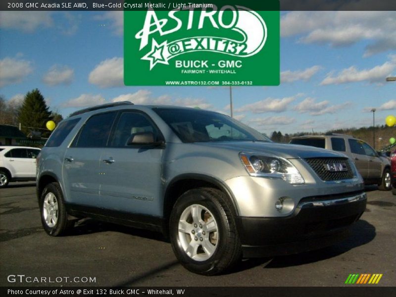 Blue-Gold Crystal Metallic / Light Titanium 2008 GMC Acadia SLE AWD