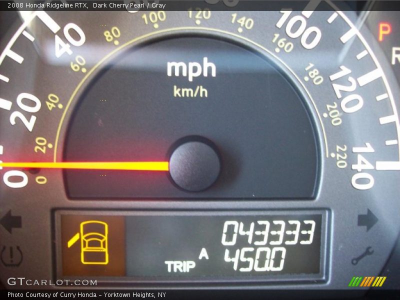 Dark Cherry Pearl / Gray 2008 Honda Ridgeline RTX