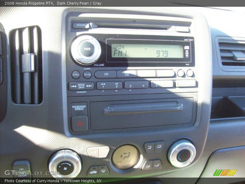 Dark Cherry Pearl / Gray 2008 Honda Ridgeline RTX