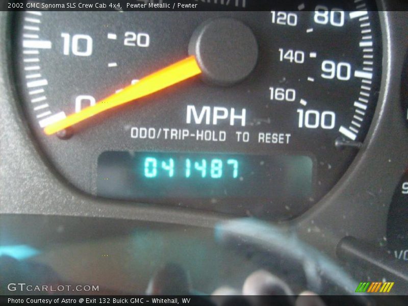 Pewter Metallic / Pewter 2002 GMC Sonoma SLS Crew Cab 4x4