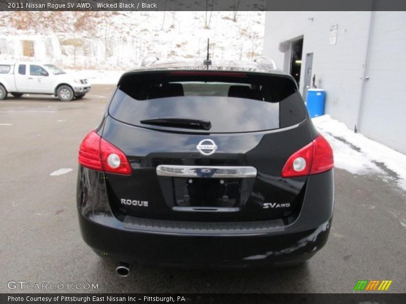 Wicked Black / Black 2011 Nissan Rogue SV AWD