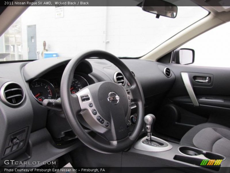  2011 Rogue SV AWD Black Interior