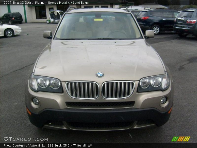 Platinum Bronze Metallic / Sand Beige 2007 BMW X3 3.0si