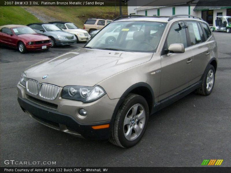 Platinum Bronze Metallic / Sand Beige 2007 BMW X3 3.0si