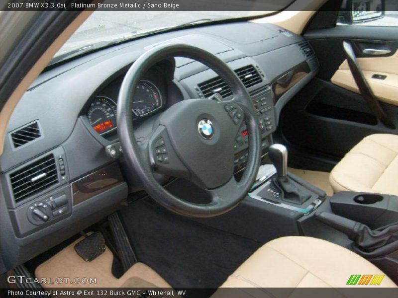 Platinum Bronze Metallic / Sand Beige 2007 BMW X3 3.0si